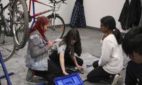 CALGARY, AB - NOVEMVER 12, 2019: Two Wheel View Bike Club at Bowness Library.  (Photo by Jenn Pierce)